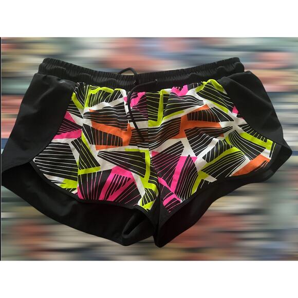 Fabletics Colorful Neon Short Athletic Sporty Comfy Quick Drying Shorts Large - Picture 1 of 3